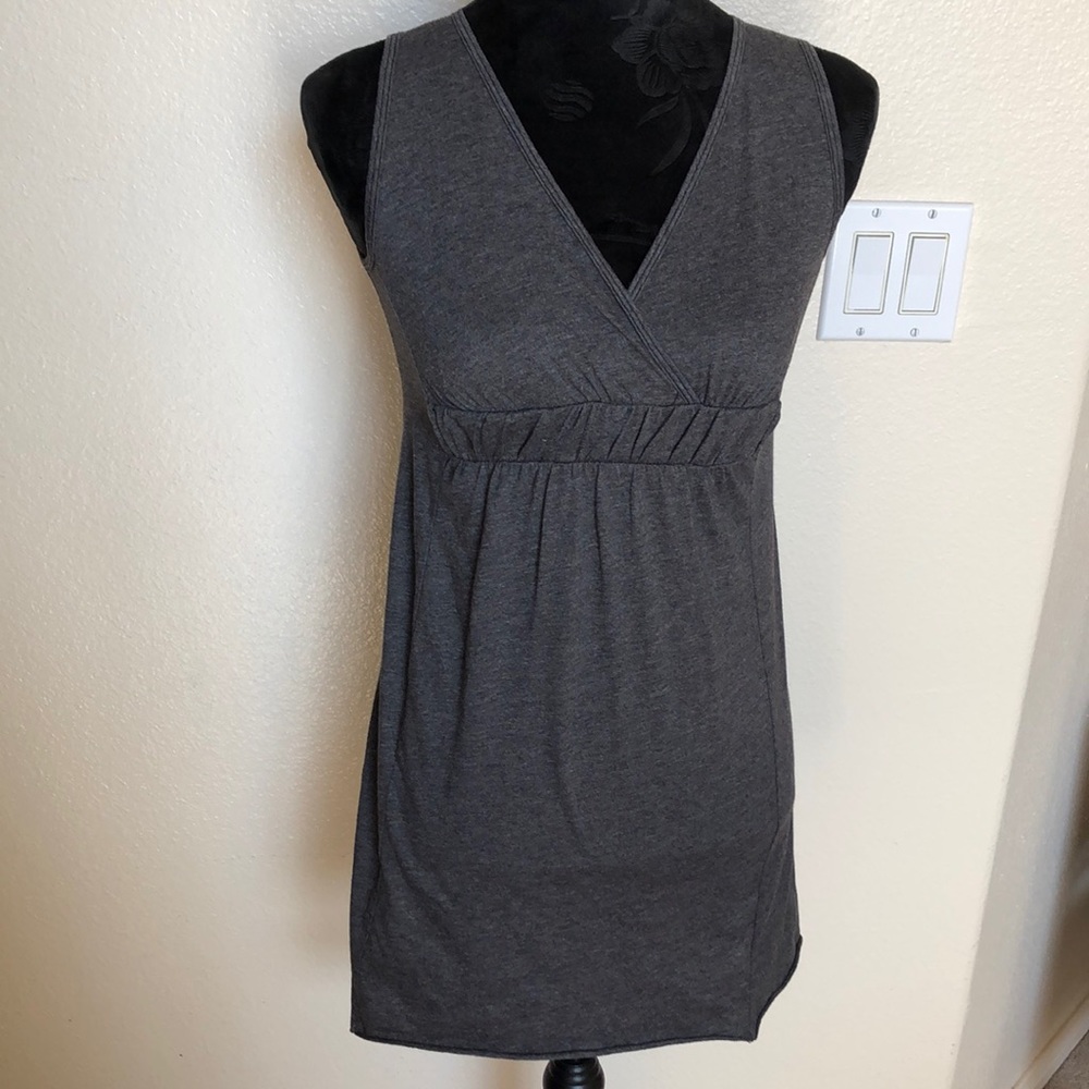 LAmade Crossover Bodice Gathered Waist Dress EUC